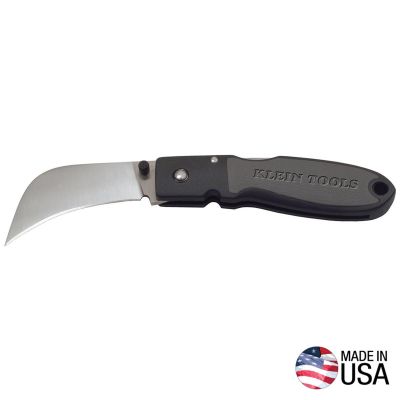 KLE44005 image(0) - Klein Tools Lockback Knife, 2-5/8-Inch Hawkbill Blade, Black Handle