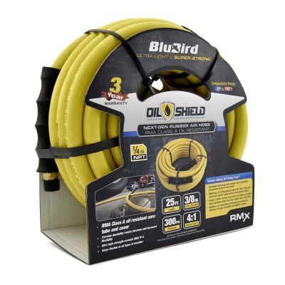BLBOS3825 image(0) - BluBird OilShield 3/8"X25' Rubber Air Hose