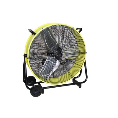 KTI77740 image(0) - K Tool International Drum Fan 24 Inch Industrial Direct Drive Tilting, Safety Yellow