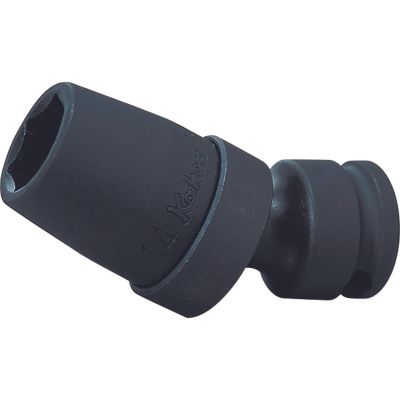 KKN13440M-15 image(0) - Ko-ken USA 13440M-15 3/8 Sq. Dr. Universal Socket 15mm 6 point Length 59mm