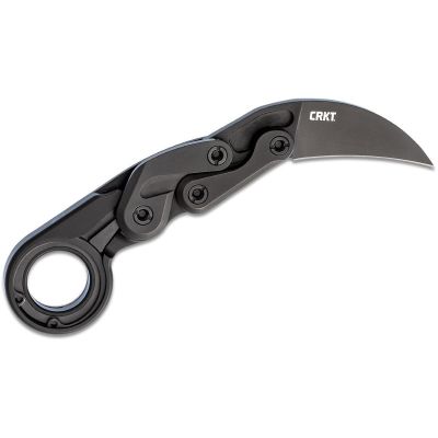 CRK4040 image(0) - CRKT (Columbia River Knife) Provoke D2 Titanium Nitride Plain Blade Folding Knife with Kinematic Aluminum Handle - Black