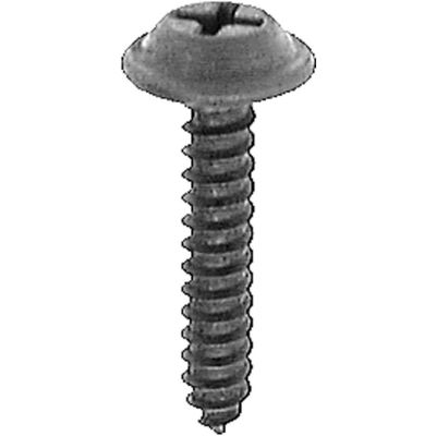 AVCAP12954 image(0) - AUVECO AP12954 Phillips Flat Top Washer Head A/AB Point Tapping Screw, #10 x 1 in L, Black E-Coat