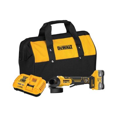 DWTDCG410WW1 image(0) - DeWalt 20V MAX XR Brushless Cordless 4-1/2 in - 5 in Angle Grinder Kit with XR POWERPACK