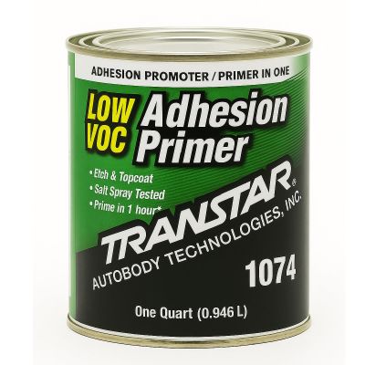 TRP1074 image(0) - Transtar Autobody Products 1074 - Low VOC Adhesion Primer 422 Square Feet per Gallon - 1 Quart - White