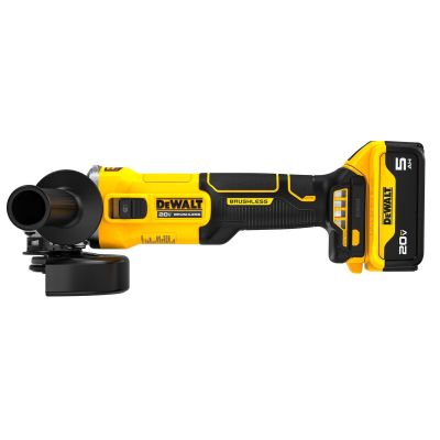 DWTDCG407P1 image(0) - DeWalt 20V BL 4.5 Angle Grinder - 5AH KIT