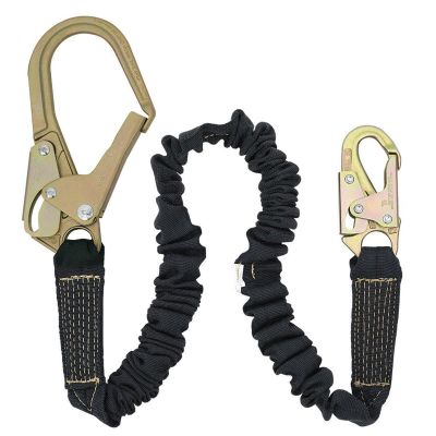SRWV8109526 image(0) - PeakWorks Welder�s Shock Absorbing Lanyard - Kevlar W/ POY Core - Single Leg - Weight Capacity 130 to 310 Lbs - 6'