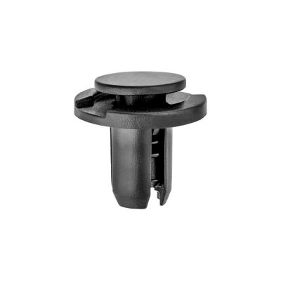 AVC20608 image(0) - AUVECO 20608 Push-Type with Drive Pin Grille Mounting Retainer, 20 mm Dia Head x 14 mm L Stem, Nylon, Black