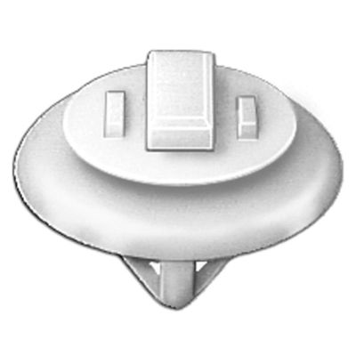 AVC20392 image(0) - AUVECO 20392 Molding Clip, 3/4 in Dia Head x 15/32 in L Stem x 5/16 in Hole, Nylon, White