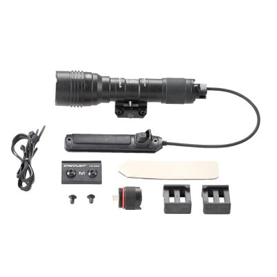 STL88058 image(0) - Streamlight Protac Rail Mount 1 Long Gun Light - Includes remote pressure switch, tailcap switch, mounting hardware, M-LOK mount,  AA Alkaline battery and CR123A lithium battery - Black