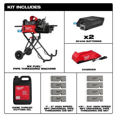 MLWMXF512-2XC image(1) - Milwaukee Tool MX FUEL Pipe Threading Machine