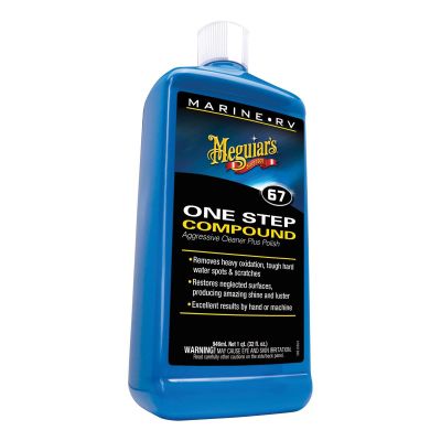 MEGM6701 image(0) - Meguiars M6701 Marine/RV One Step Compound, 1 gal Can, High Gloss Creamy White, Liquid