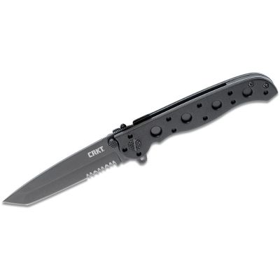 CRKM16-10KZ image(0) - CRKT (Columbia River Knife) M16-10KZ 1.4116 EDP Triple Point Serrationswith  Blade Folding Knife with Liner Lock Glass-Reinforced Nylon Handle - Black