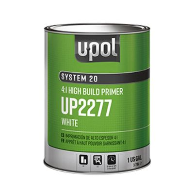 UPO2277 image(0) - U Pol Products 2277 National Rule High Build Primer, 1 gal Tin, White, 4:1 Mixing