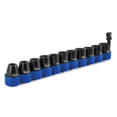 TIT42201 image(1) - Titan 12 Piece 1/2 Inch Drive 6 Point Metric Standard Impact Socket Set