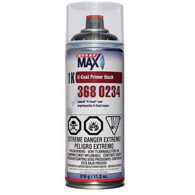 SMX3680234 image(0) - SprayMax 3680234 1K E-Coat Primer, 11.2 oz Aerosol Can, Black, 5.4 sq-ft Coverage