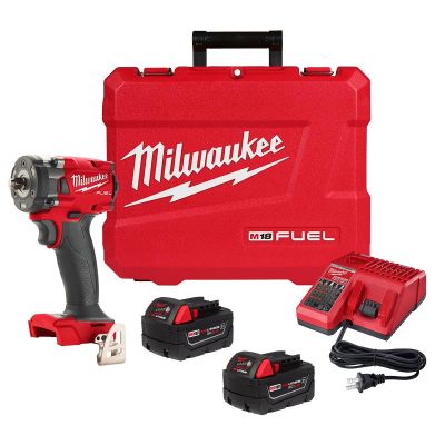 MLW2854-22R image(0) - Milwaukee Tool M18 FUEL 3/8 inch Compact Impact Wrench w/ Friction Ring Kit