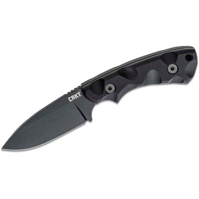 CRK2082 image(0) - CRKT (Columbia River Knife) Siwi SK-5 Powder Coat Plain Blade Fixed Blade Knife with Sheath G10 Handle - Black