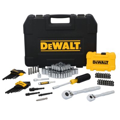 DWTDWMT45410 image(0) - DeWalt 96Pc 14/38Dr Socket Set W/Pta Box