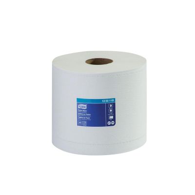 TOR130211B image(0) - Tork Molnlycke 130211B Centerfeed Paper Wiper, 11.3 in Dia x 866.67 ft L x 9 in W, 800, White, Centerfeed, 2 Plys