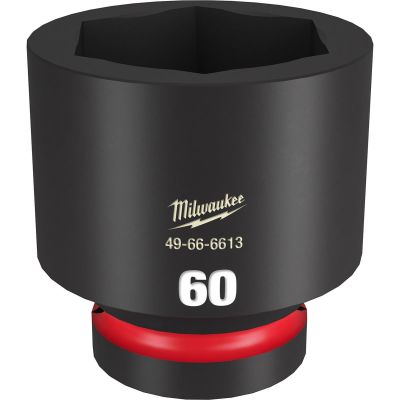 MLW49-66-6613 image(0) - Milwaukee Tool SHOCKWAVE Impact Duty  1"Drive 60MM Standard 6 Point Socket