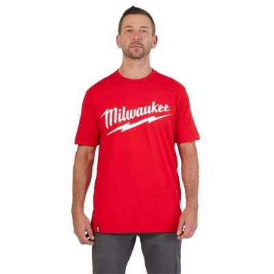 MLW607R-L image(0) - Milwaukee Tool Heavy Duty T-Shirt - Short Sleeve Logo Red L