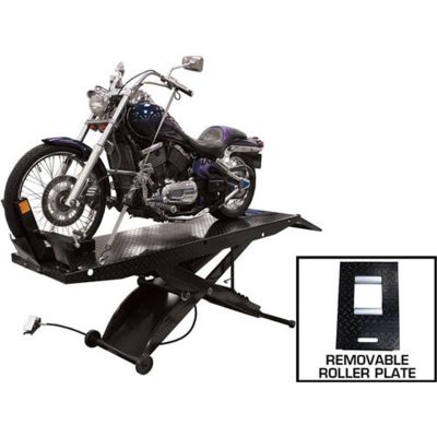 ATEHT-ACL-FPD image(1) - Atlas Equipment ACL Motorcycle Air Operated 1,000 lb. Capacity Motorcycle Lift w/ Roller Plate