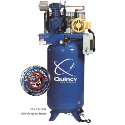 QAC2020039807 image(0) - Quincy Compressors 7.5 HP 80 Gallon Two-Stage Vertical 230V 1PH PRO Air Compressor - Model 471CS80VCB