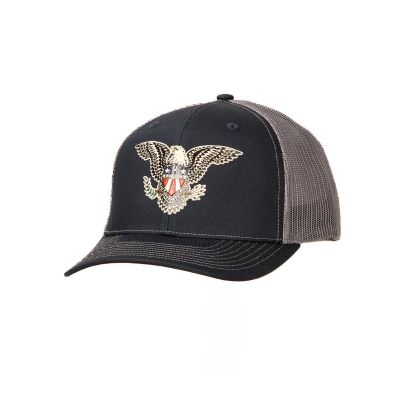 RDBHATC6 image(0) - Redback Eagle USA Trucker Navy Blue /Grey