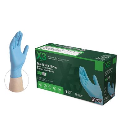 AMXX344100 image(0) - Xtreme M X3 Powder Free Textured Blue Nitrile