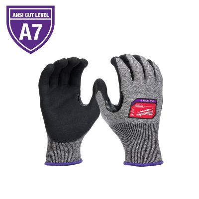 MLW48-73-7010 image(0) - Milwaukee Tool Cut Level 7 High-Dexterity Coated Nitrile Dipped Gloves - S