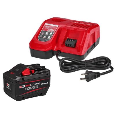 MLW48-59-1300 image(0) - Milwaukee Tool M18 18-Volt Lithium-Ion REDLITHIUM FORGE Starter Kit with 12.0Ah Battery and Rapid Charger Starter Kit