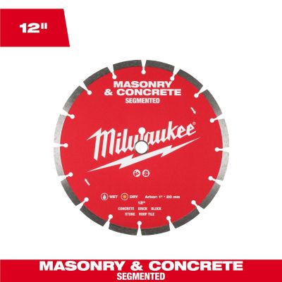 MLW49-93-9312 image(0) - Milwaukee Tool 12 inch Segmented Masonry and Concrete Diamond Blade