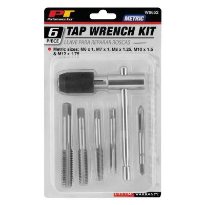 WLMW8652 image(1) - Wilmar Corp. / Performance Tool 6 pc. Metric Tap Wrench Kit
