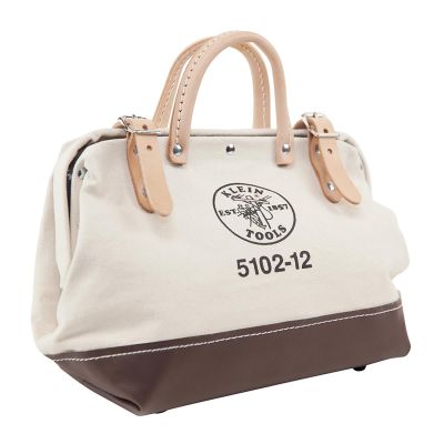 KLE510214SP image(0) - Klein Tools Deluxe Tool Bag, Canvas, 10 Pockets, 14-Inch