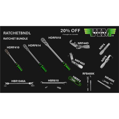 VIMRATCHETBNDL image(0) - VIM Tools RATCHET BUNDLE &hyphen; HDRF410, HDRF614, HDRF818, HBR1046A, HBR810, HBRF4, NRF44D, NRF46D, NRF4, NRF6, RFB400K, NR400K (20% off)
