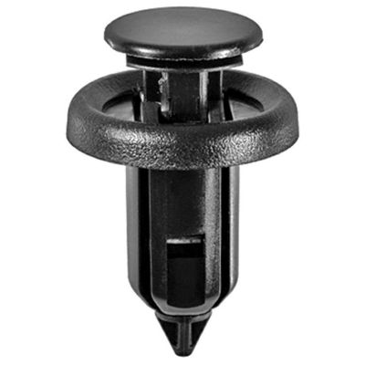 AVC21173 image(0) - AUVECO 21173 Push-Type with Drive Pin Bumper and Splash Shield Retainer, 20 mm Dia Head, Nylon, Black