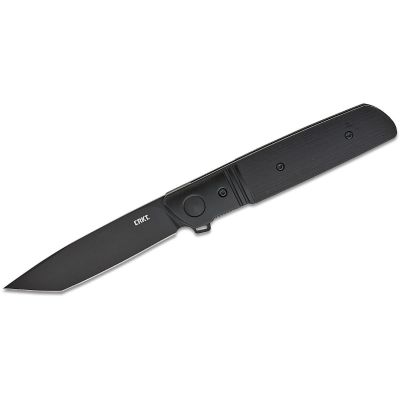 CRK5720K image(0) - CRKT (Columbia River Knife) Bamboozled D2 Oxide Plain Blade Assisted Folding Knife with Liner Lock G10 w/Stainless Steel Bolster Handle - Black