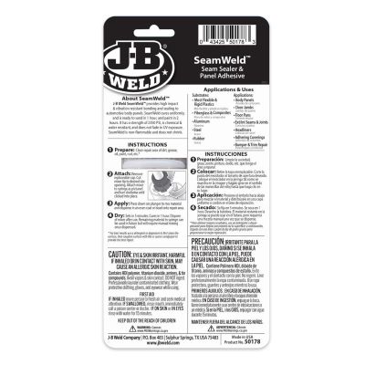 JBW50178 image(1) - J B Weld J-B Weld 50178 SeamWeld Seam Sealer and Panel Adhesive Syringe - 25 ml.