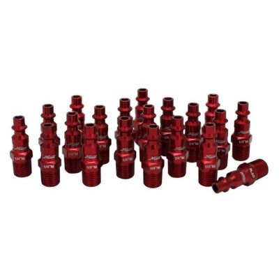 MIL727MC-20 image(1) - Milton Industries ColorFit Plugs, M-style Red, 1/4" NPT Male
