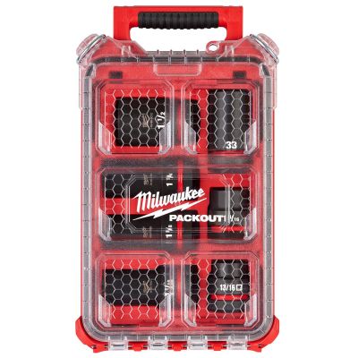 MLW49-66-7840 image(1) - Milwaukee Tool SHOCKWAVE Impact Duty 1&rdquo; Drive 7PC MM & SAE Wheel Service Socket PACKOUT Set