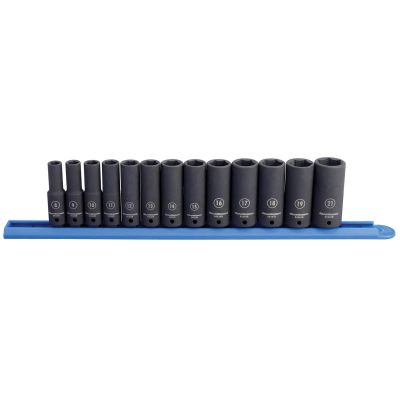 KDT84914N image(1) - GearWrench 13 Piece 3/8 Inch Drive 6 Point Deep Impact Metric Socket Set
