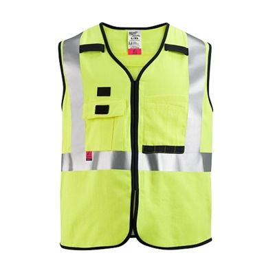MLW48-73-5303 image(0) - Milwaukee Tool AR/FR Cat. 1 Class 2 High Visibility Yellow Safety Vest - 2XL/3XL