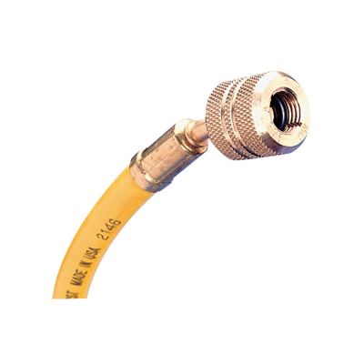 MSC45722 image(1) - Mastercool HOSE 72 R12 YELLOW W/AUTO SHUT OFF VALVES