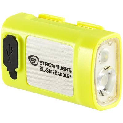 STL61631 image(0) - Streamlight SL-SideSaddle USB - Includes Hard Hat Mount Kit (Baseplate, Slot Strap, Universal Y-Strap), USB-C Cord and (1) Lithium Polymer Battery - Box - Yellow