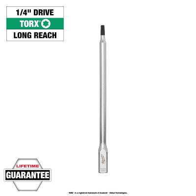 MLW45-34-1065 image(0) - Milwaukee Tool 1/4 Inch Drive T25 Long TORX Bit Socket