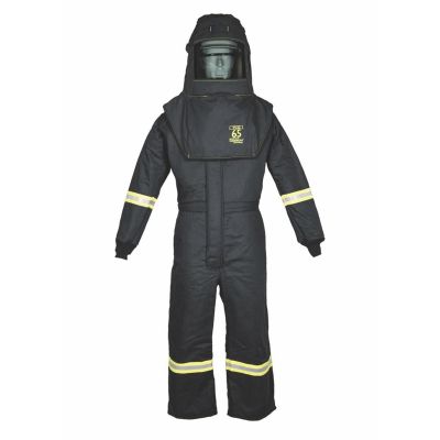 OBRTCG75A-M image(0) - OBERON Suit Kit - Arc Flash - 75 Cal TCG - Comes with Hood and Coveralls - Color: Black - Size:
