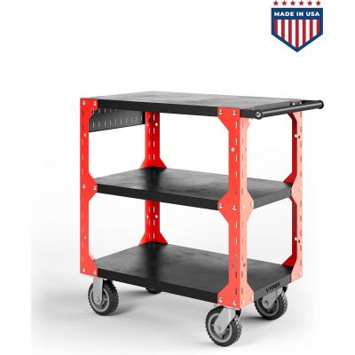 VYPX32-R image(0) - Vyper Industrial X32 Series Tool Cart - Black/Red