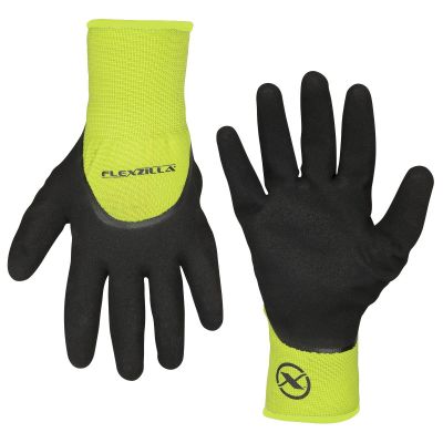 LEGGC180XL image(0) - Legacy Manufacturing Flexzilla&reg; 3/4 Nitrile Dip Winter Gloves, Black/ZillaGreen&trade;, XL