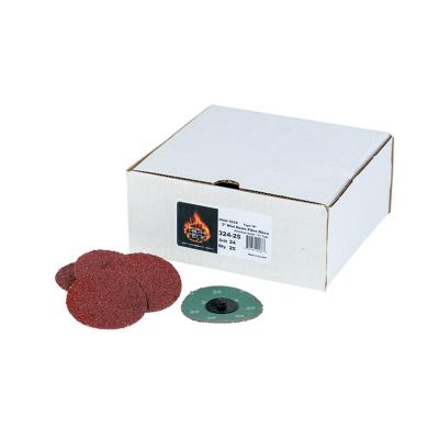 HIT324-25 image(0) - High Teck Products 324-25 R-Style Disc, 3 in Dia, 24 Grit, Aluminum Oxide, Polymer Backing