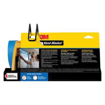 MMM98770 image(0) - 3M Hand-Masker 98770 Pre-Assembled Masking Film and Tape Kit, (1) M3000 Dispenser, (1) 12 in Film Blade